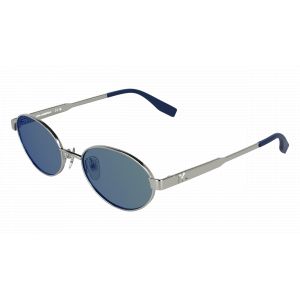 Karl Lagerfeld Femme Karl Lagerfeld KL366S 040 Lunettes de soleil M&eacute;tal Argent Bleu Ronde Normale