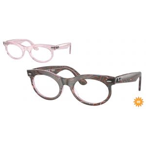 Ray - Ban Unisex RX2242V WAYFARER OVAL 8292 Montures optiques Acétate Violet Transparent Ronde Normale