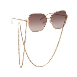 Chopard Femme Chopard IKCHL28 08FC Lunettes de soleil M&eacute;tal Or Marron G&eacute;om&eacute;trique Antireflet Ombr&eacute;
