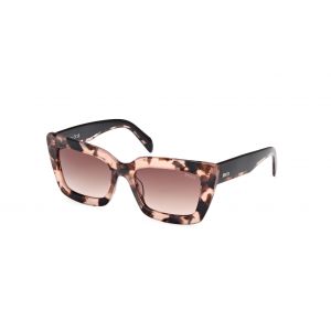 Emilio Pucci Femme EP0202 55F Lunettes de soleil Acétate Havane Marron Carré Normale