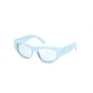 Emilio Pucci Femme EP0228 84V Lunettes de soleil Acétate Bleu clair Bleu Géométrique Normale