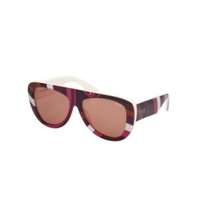 Emilio Pucci Femme EP0231 39V Lunettes de soleil Acétate Jaune Bleu Pilote Normale