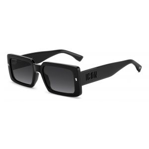 Dsquared2 Homme Dsquared2 ICON 0029/S 807/9O Lunettes de soleil Ac&eacute;tate Noir Gris Carr&eacute; Normale Nuanc&eacute;