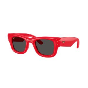 Ray - Ban Unisex RB4940 WAYFARER PUFFER 683187 Lunettes de soleil Nylon Rouge Noir Carré Normale