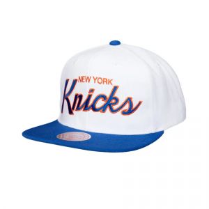 Casquette snapback Mitchell & Ness Heritage Script New York Knicks