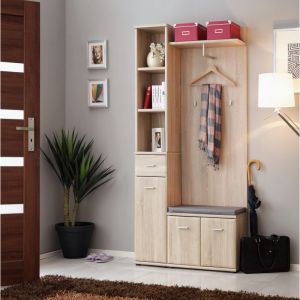 Rangement colonne - ARMARIO 1 + P - 90 x 32 x 203 cm - Chêne