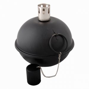 Flambeau culbuteur Noir L - Capacité max 1,08 L - Combustion 24 heures - Acier doux
