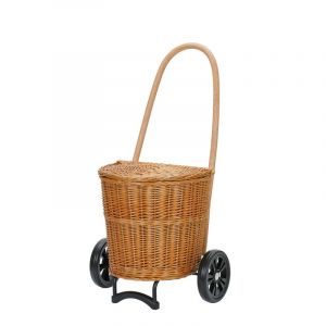 Chariot de courses en osier collection Korb shopper design Crème - Max 40 kg - Sans revêtement en tissu