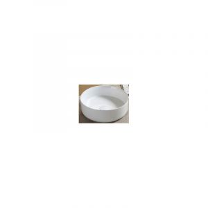 Vasque à poser ronde en céramique blanche - D 36.5 cm - Gamme Maja