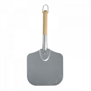Pelle à pizza en aluminium et manche en bois - Argenté/Beige - L 45,9 x l 22,5 cm