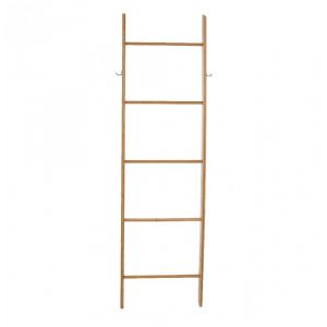 Echelle porte serviettes en bambou - 5 niveaux - ​​L 44 x P 4 x H 170 cm