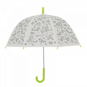 Parapluie à colorier pour enfant oiseaux - Vert - D 70,5 x H 69,2 cm