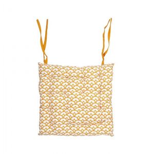 Galette de chaise - L 40 x l 40 cm - Bohème Jaune