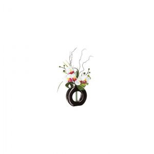 Composition orchidée vase - 36 x 16 x 44 cm - Porcelaine - Modèle aléatoire