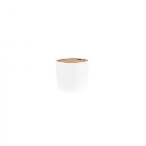 Table coffre - 48 x 43 cm - Bois - Blanc