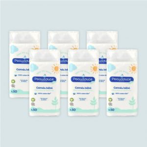 Lot de 6 carrés de coton Bio bébé