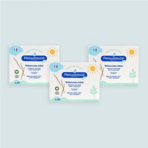 Lot de 3 bâtonnets coton Bio bébé