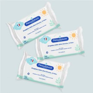 Lot de 3 lingettes ultra douces bébé