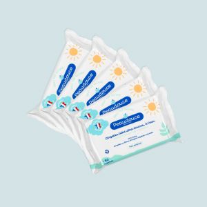 Lot de 5 lingettes ultra douces bébé