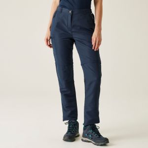 Regatta Pantalon de Marche Modulable Chaska III Pour Femme Bleu Marine, Taille: 46 Longueur Longue