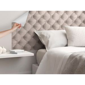 Adhésif pour meuble tissu matelassé beige