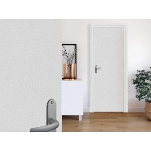 Porte - Revêtement adhésif effet cuir blanc