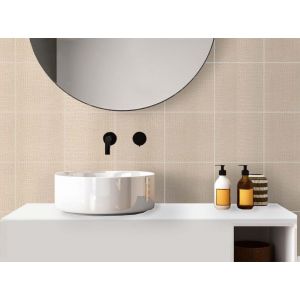 Carrelage mural - Adhésif croco beige clair nacré