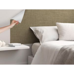 Adhésif décoratif imitation tissu beige foncé