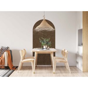 Arche - Revêtement décoratif tissu marron brossé