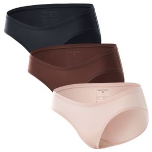 Sous-vêtements de maternité Momcozy SkinHug Mask-Feel | Quantity: 3 paquets | Color: Noir+marron cacao+rose huître