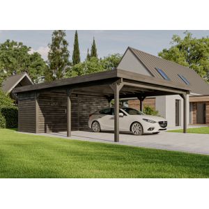 Carport double Alpholz Henri - Gris