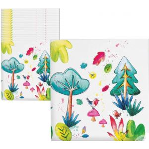 P'TIT Clown re22511 - Lot de 20 serviettes anniversaire Animaux de la forêt