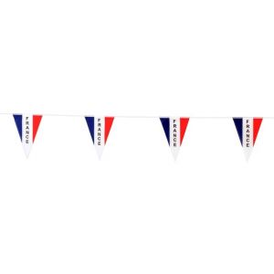 Chaks 13425, Guirlande 20 Fanions FRANCE Bleu Blanc Rouge 10m