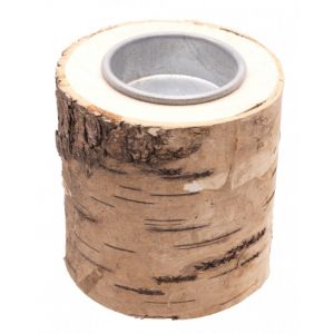 Chaks 12788, Bougeoir Tronc bois Bouleau 8cm