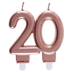 Bougie des &Acirc;ges 20 ans, Rose Gold
