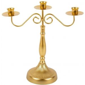 Chandelier Symphonie métal Or 3 branches 31cm