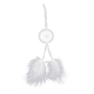Chaks 80522, Petit Attrape-R&ecirc;ves Dream Catcher blanc, 26cm