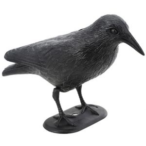 Chaks 13097, Grand Corbeau en plastique noir sur socle 31cm