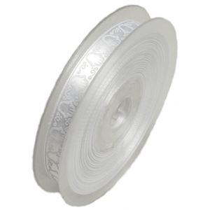 Ruban satin 25m imprimé Main de Fatma Argent