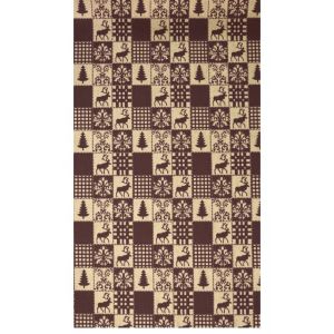 Chaks 0911, Chemin de table Toile Damier Noël Brun