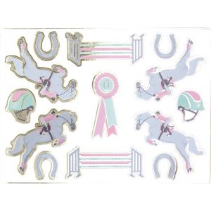 Party Pro 913150, Lot 2 Planches de 25 stickers Cheval équitation