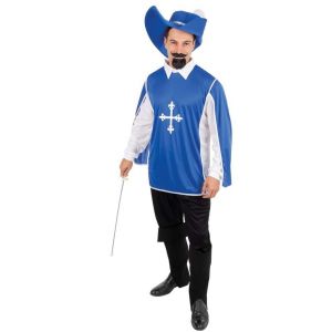 P'TIT Clown re22715 - Déguisement de mousquetaire bleu taille S/M