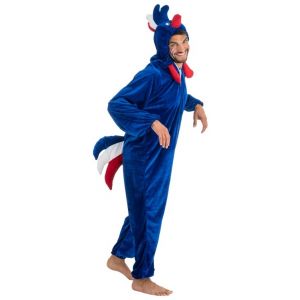 Chaks C4638180, Déguisement Coq supporter France adulte 180cm