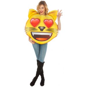Chaks C4460, Déguisement Emoji® CHAT coeur, adulte