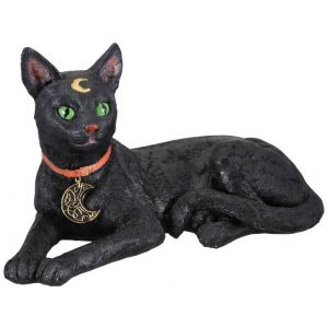 Chaks 13645, Statue Chat magie noire en polyrésine 18x31cm
