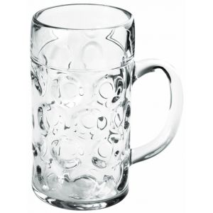 SANTEX 52892-21, BOITE de 6 Chopes de bi&egrave;re 100cl incassables, Transparentes 1 Litre