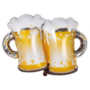 P'TIT Clown re23245 - Ballon alu chopes de bière 65cm