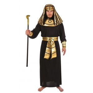 P'TIT Clown re66749 - Déguisement égyptien pharaon adulte noir, taille L/XL