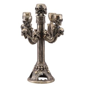 Chaks 13714, Chandelier Crânes bronze 5 branches 27,5cm