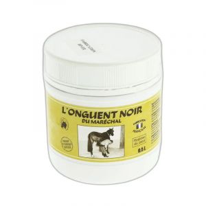 Soin sabots pour cheval La Gamme du Mar&eacute;chal Onguent noir - Pot 500 ml